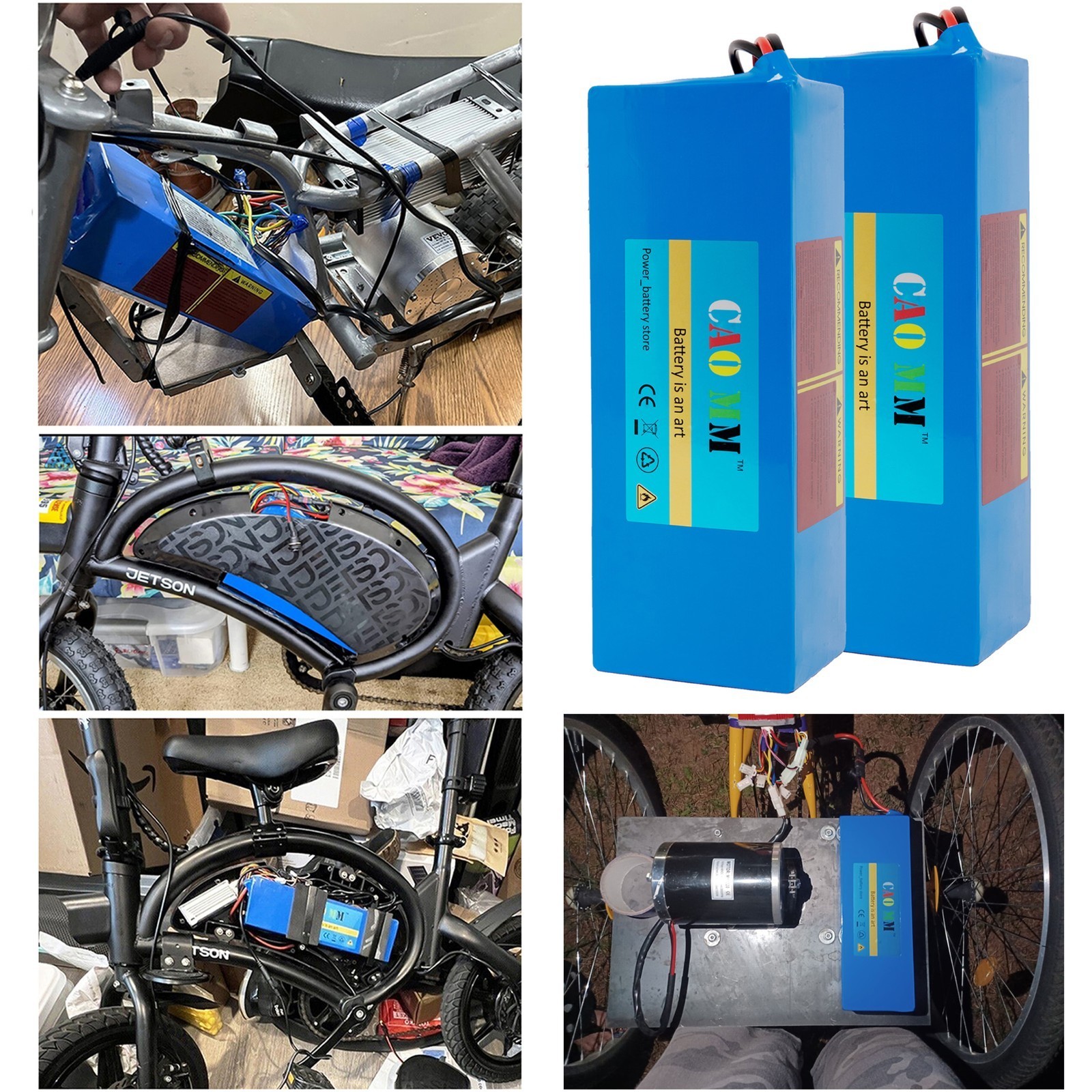 48V 10AH Ebike Lithium Battery for Electric Bicycle 100W-1000W Motor W/ 30A BMS