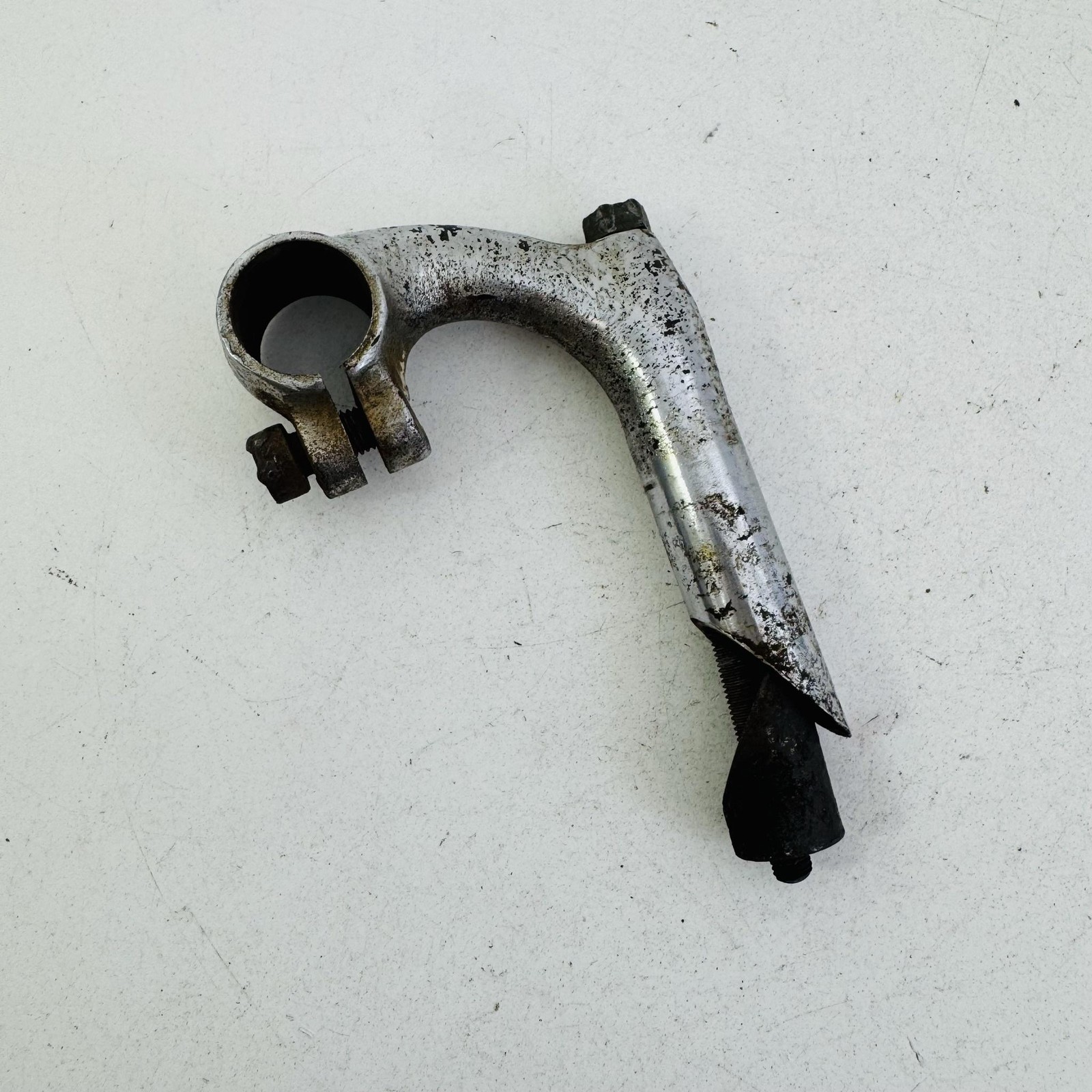 Vintage Quill Handlebar Stem 22.2mm 26.0 Clamp Silver Steel Road MTB Bike C2
