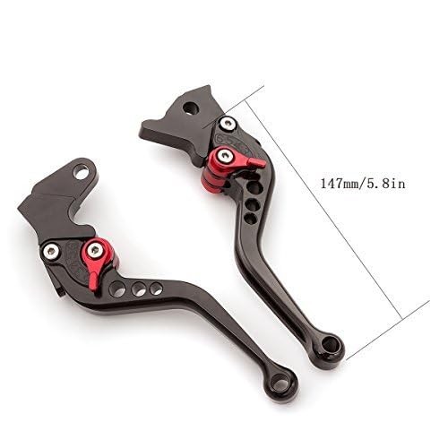 Brake Clutch Levers for FJ-09/MT-09 Tracer 15 Black Lever with Red Adjuster