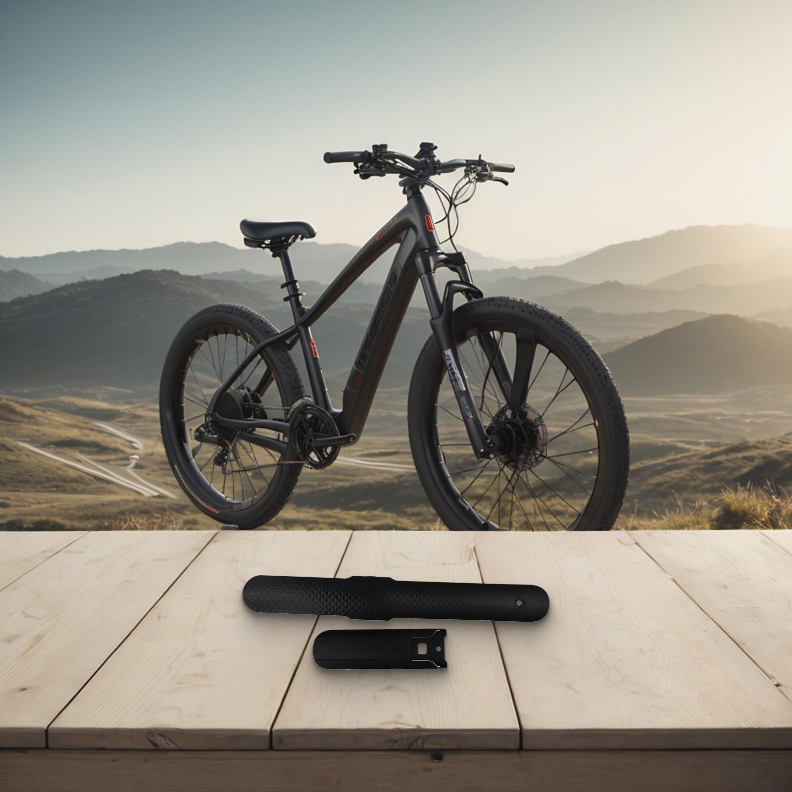 Stylish Black Bicycle Mudguard Made of Materials for Long Service Life