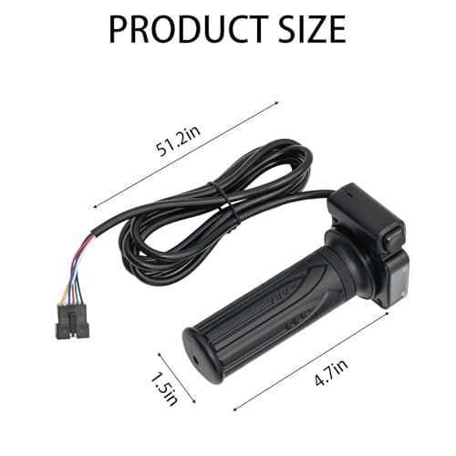 36V Electric Bike Throttle, 6-Pin Twist Grip with Cruise Control, Compatible