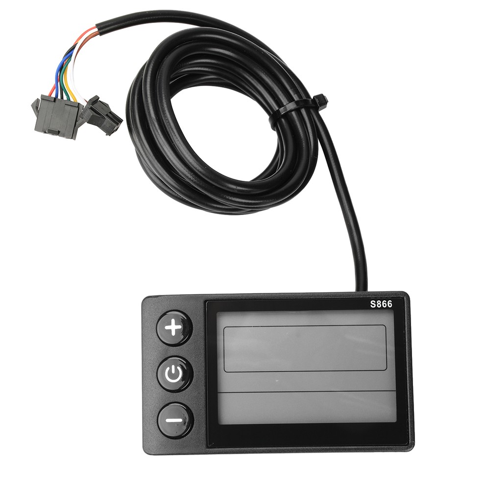 36/48/64V 750-1500W Brushless Motor Speed-Control E-Bike S866 LCD Display Meter