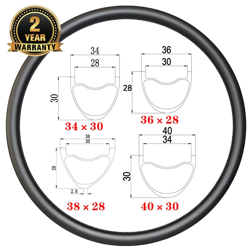 29er XC Crosscountry Mountain Bike Carbon Fiber Rims Tubueless Bicycle Wheel 28H