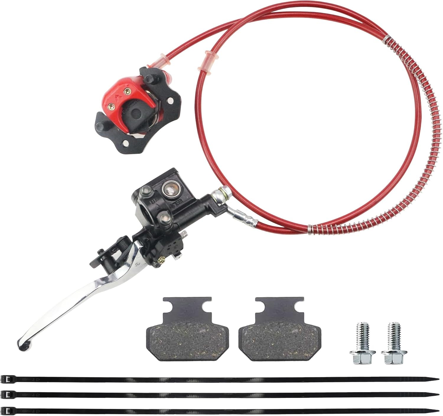Rear Hydraulic Disc Brake System Caliper, ATV Quad Rear Hand Brake Assembly Mas