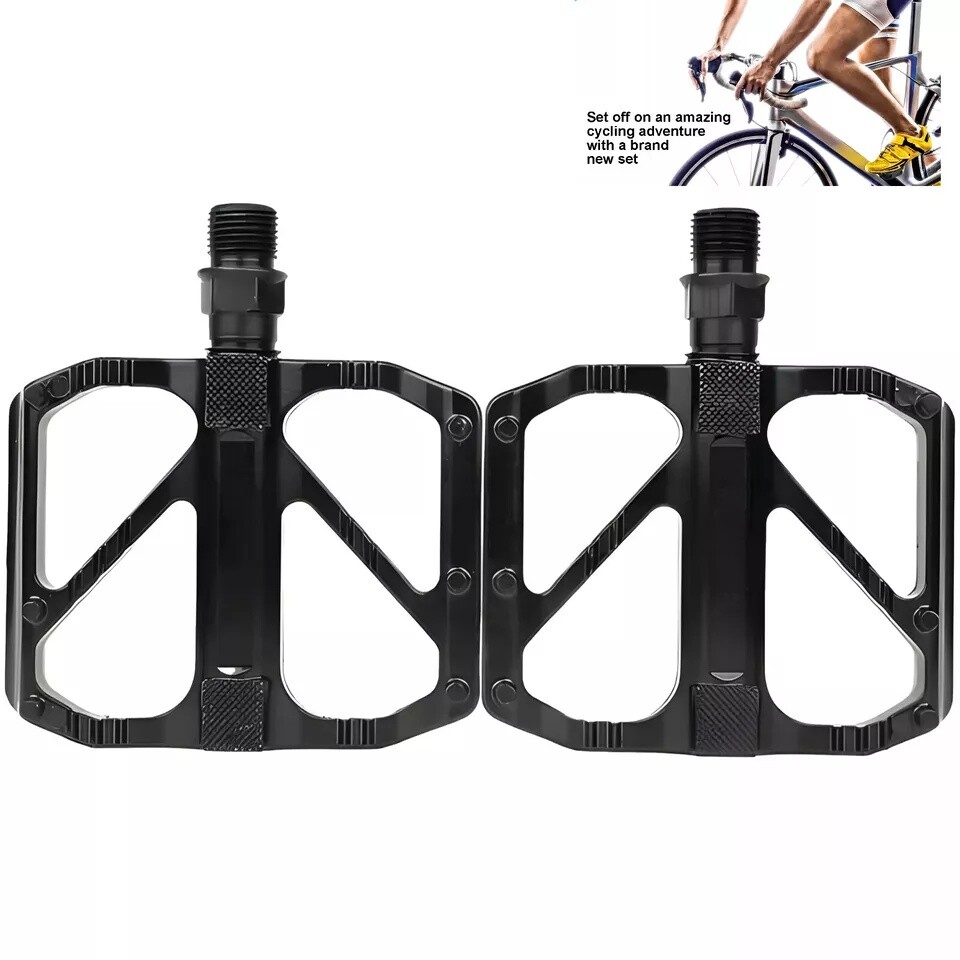 US Bike Pedals 9/16″ Electric Bicycle Pedals Pair Black Sealed Bearing Non-slip
