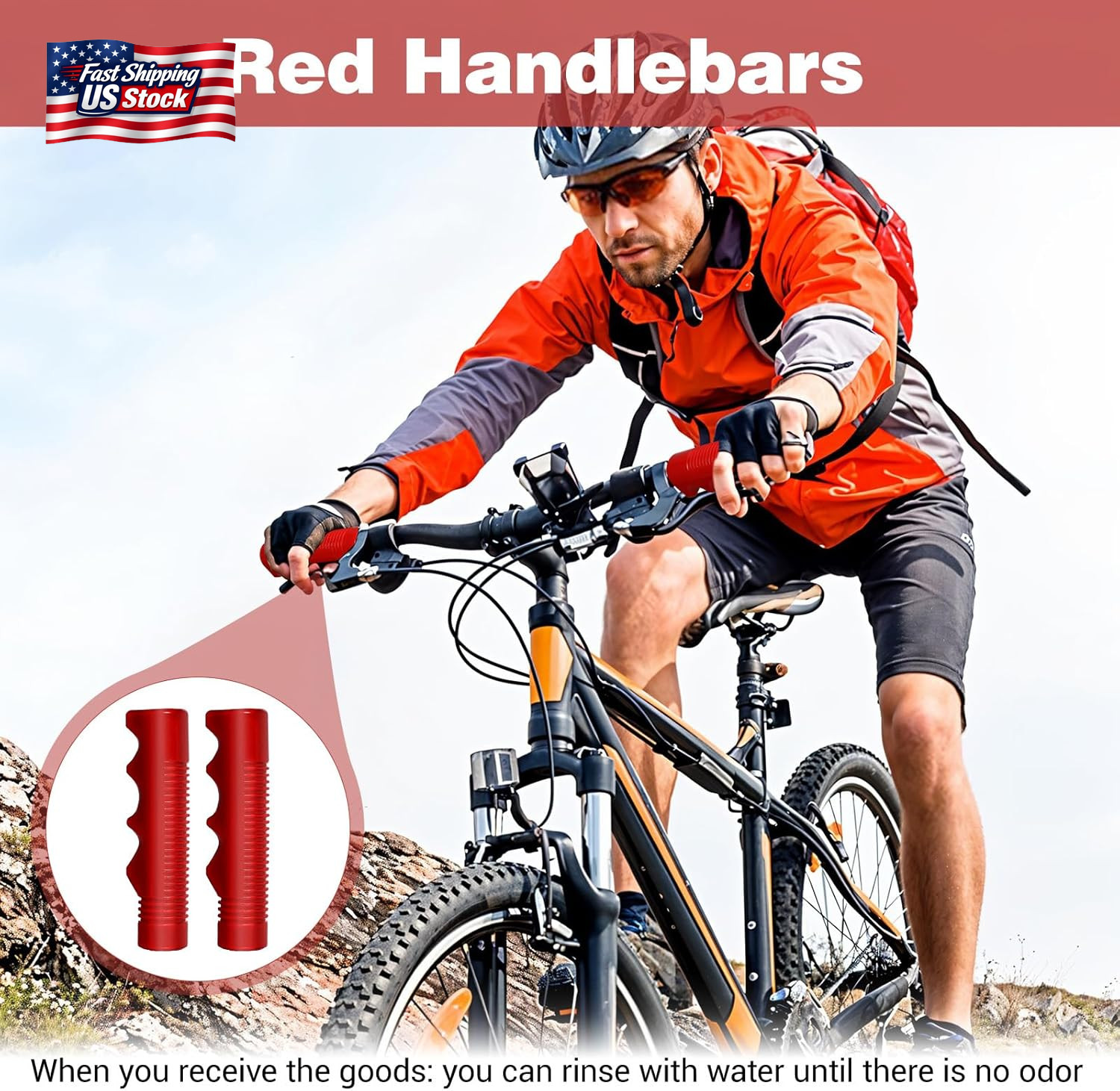 Handlebar Grips Compatible with Tricycle, 3/4 Inch Bicycle Grip, Kids Non-Slip-B