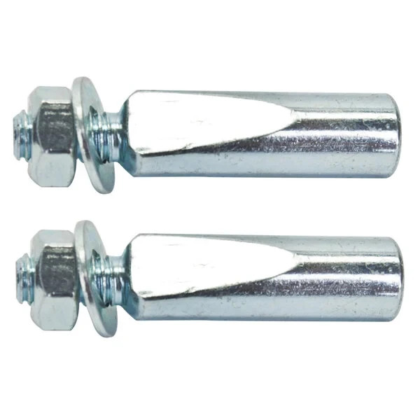 PAIR (Set of 2) 9.5 mm Bicycle Crank Cotter Pins w/ Nuts & Washers