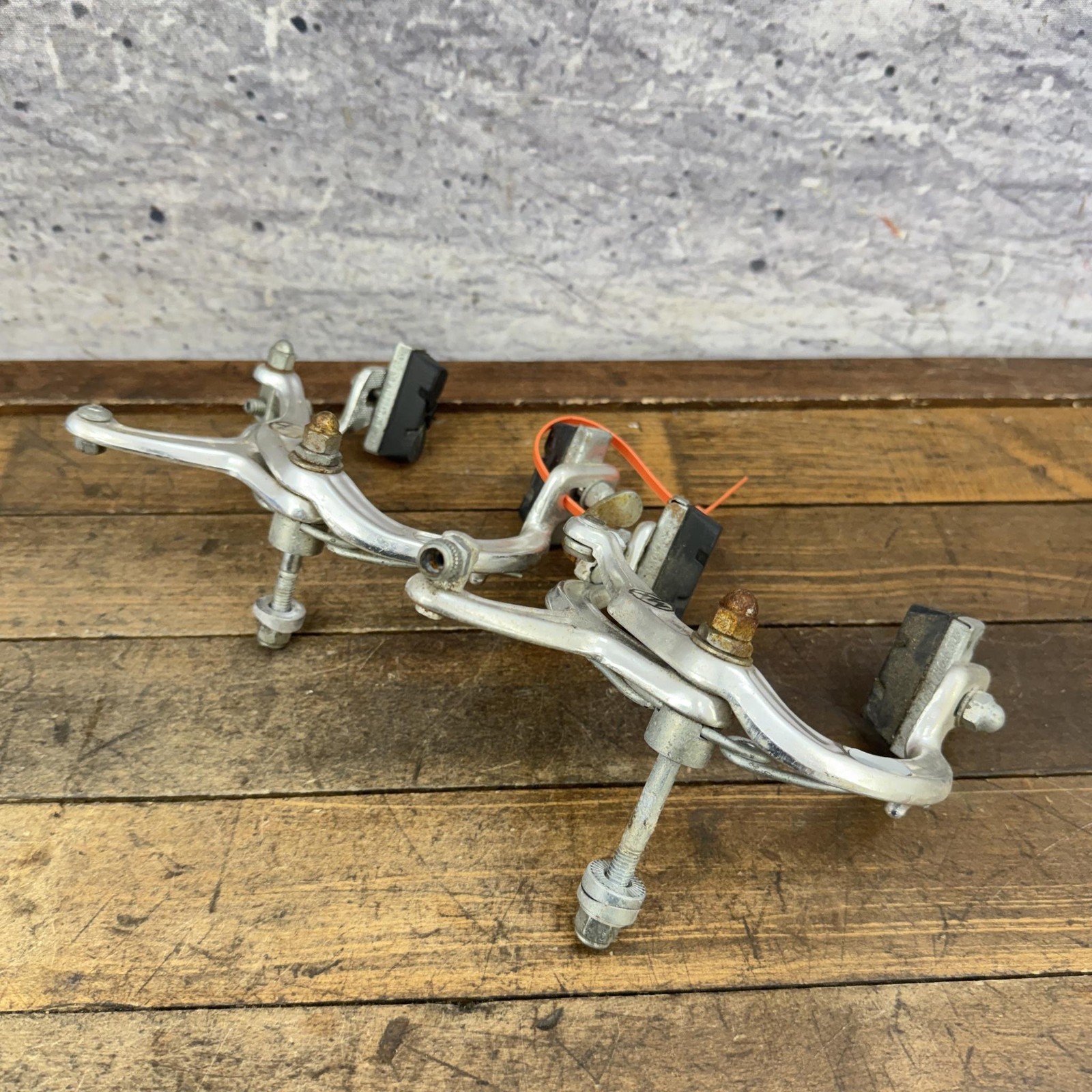 Vintage MX Brake Caliper Set 1980s BMX 1000 Silver Front Rear Old SChool 1000A