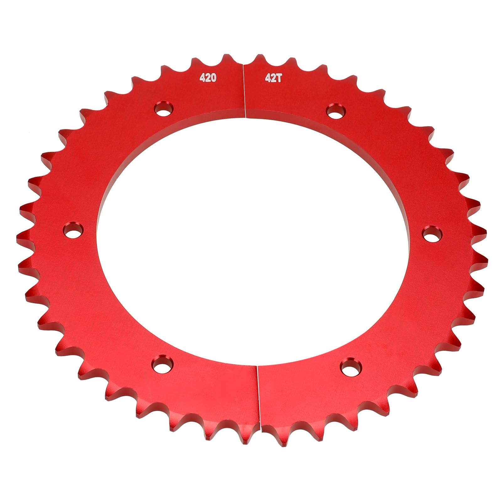 Grehua Universal Split Sprocket 420 Chain 42 Tooth Rear Drive Wheel Aluminum