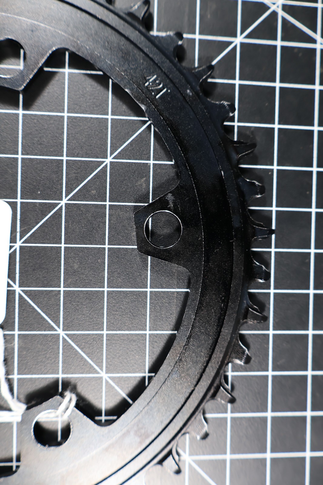 Narrow Wide 42T aluminum Chainring 110mm BCD 5 arm black FOVNO 12sp Exc Cond