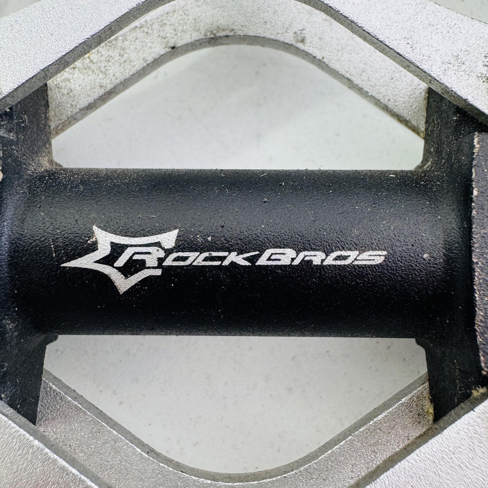 RockBros Palin Platform Bike Pedals Silver Black 9/16 In Flat MTB BMX CNC A80
