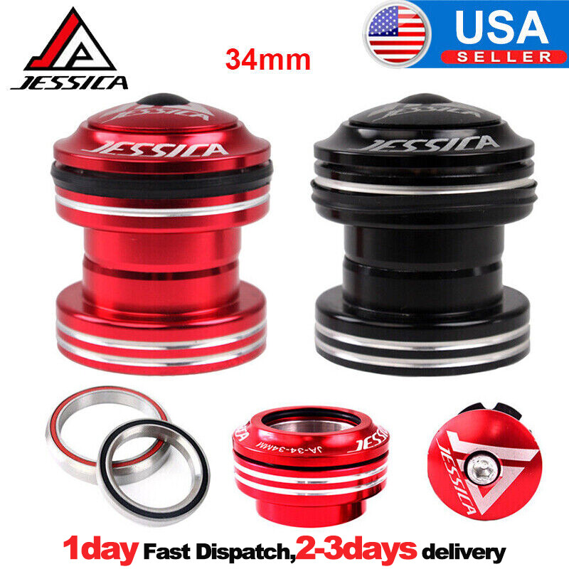 34mm 1-1/8″ Threadless Headset MTB Road Bike Sealed External Bearing Bicycle Kit