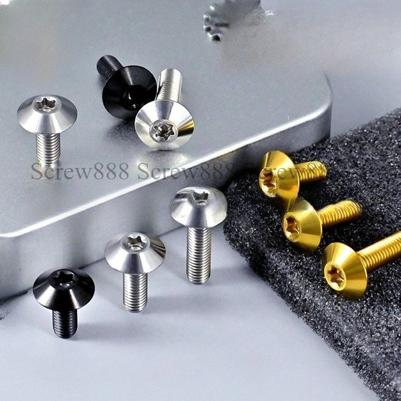 Titanium Screw Trox Umbrella Head Ti Bolts M5x12 15 20 25mm – 4 Color