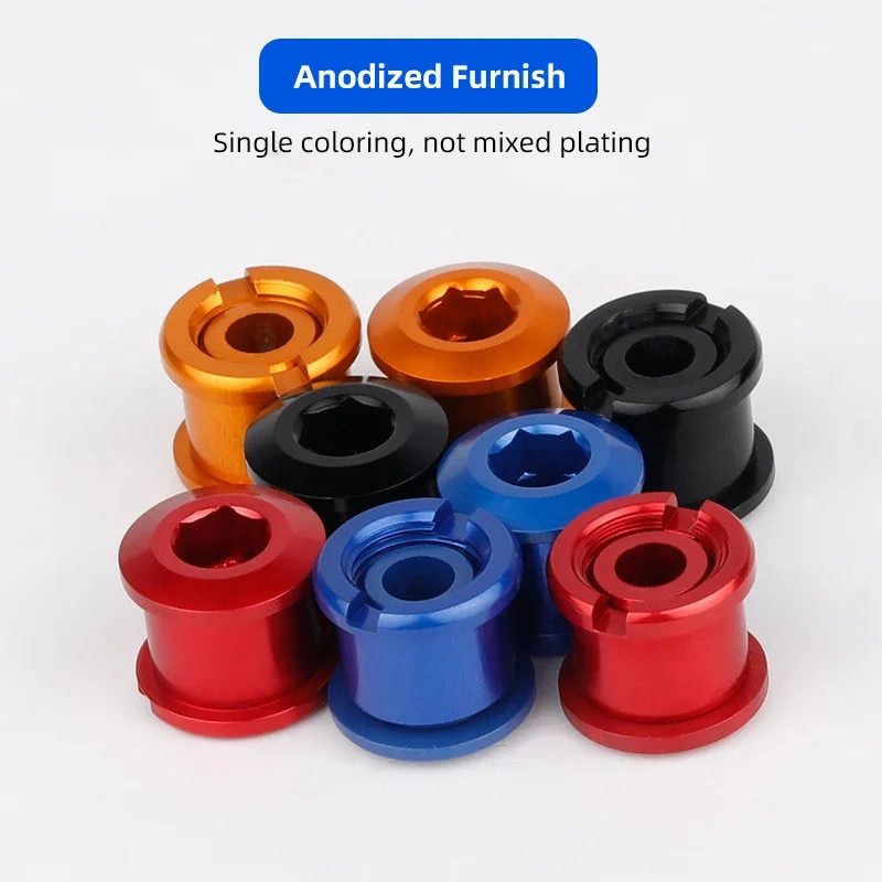 5Pcs Bicycle Crankset Bolts 6.5/8.5Mm Single Double Chainrings Screw Outer Nut D