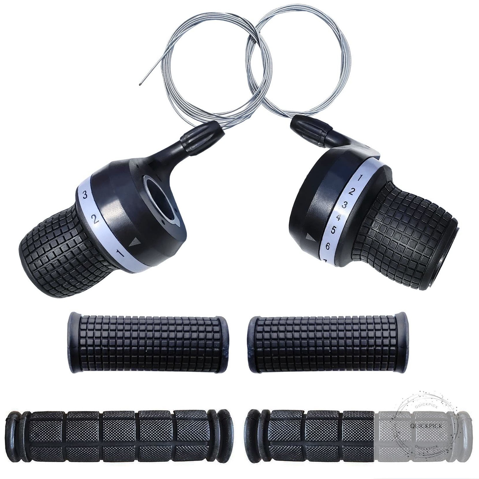 1 Pair Bicycle Twist Grip Gear Shifters 3X7 Speed DIP Compatible for Mountain