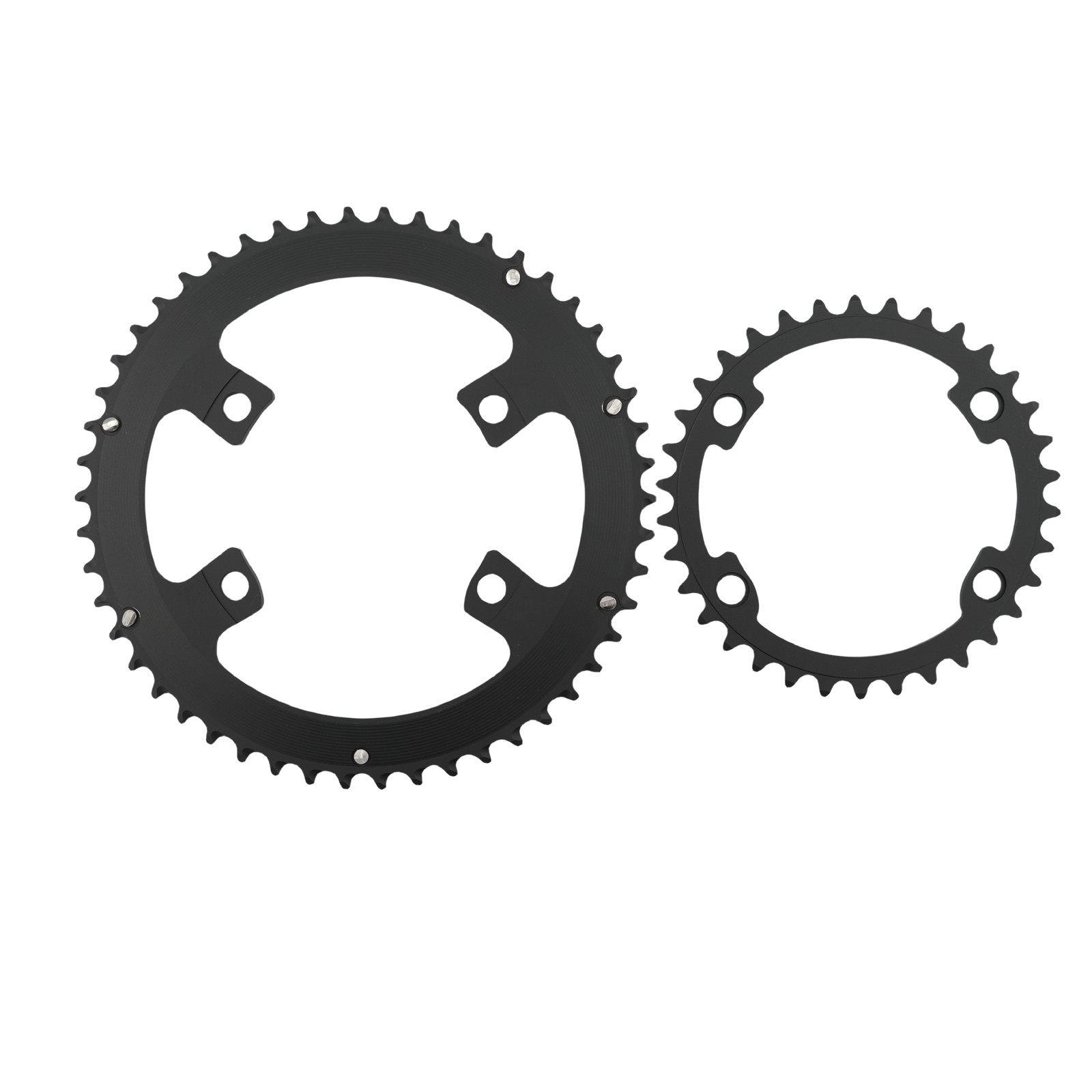 DJC Road Bike Chainring 110bcd 4 Bolts Mounting Oval Round 2x Double for Shimano