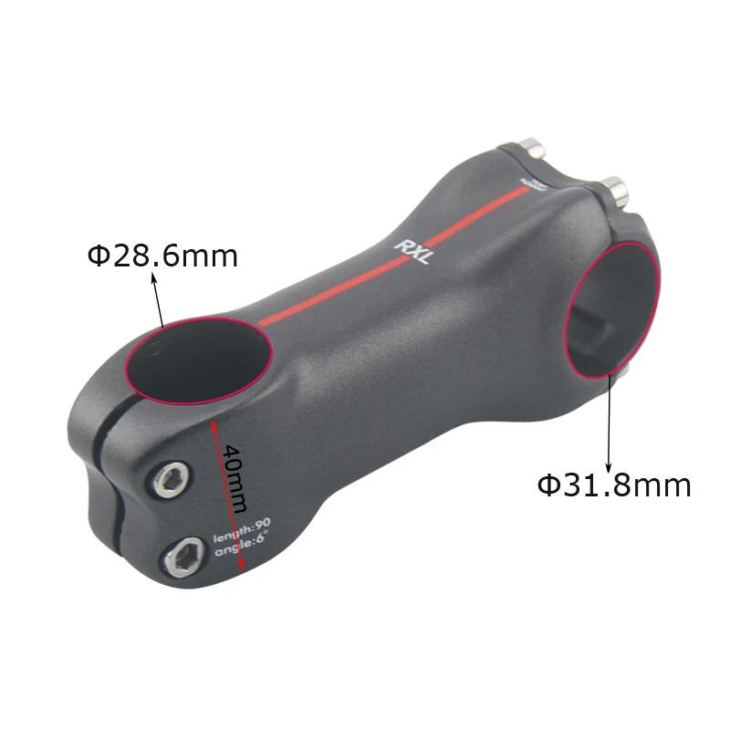 Carbon Fiber Mountain Bike Stems 6/17 Degree 28.6-31.8mm Length 70-130mm Stems