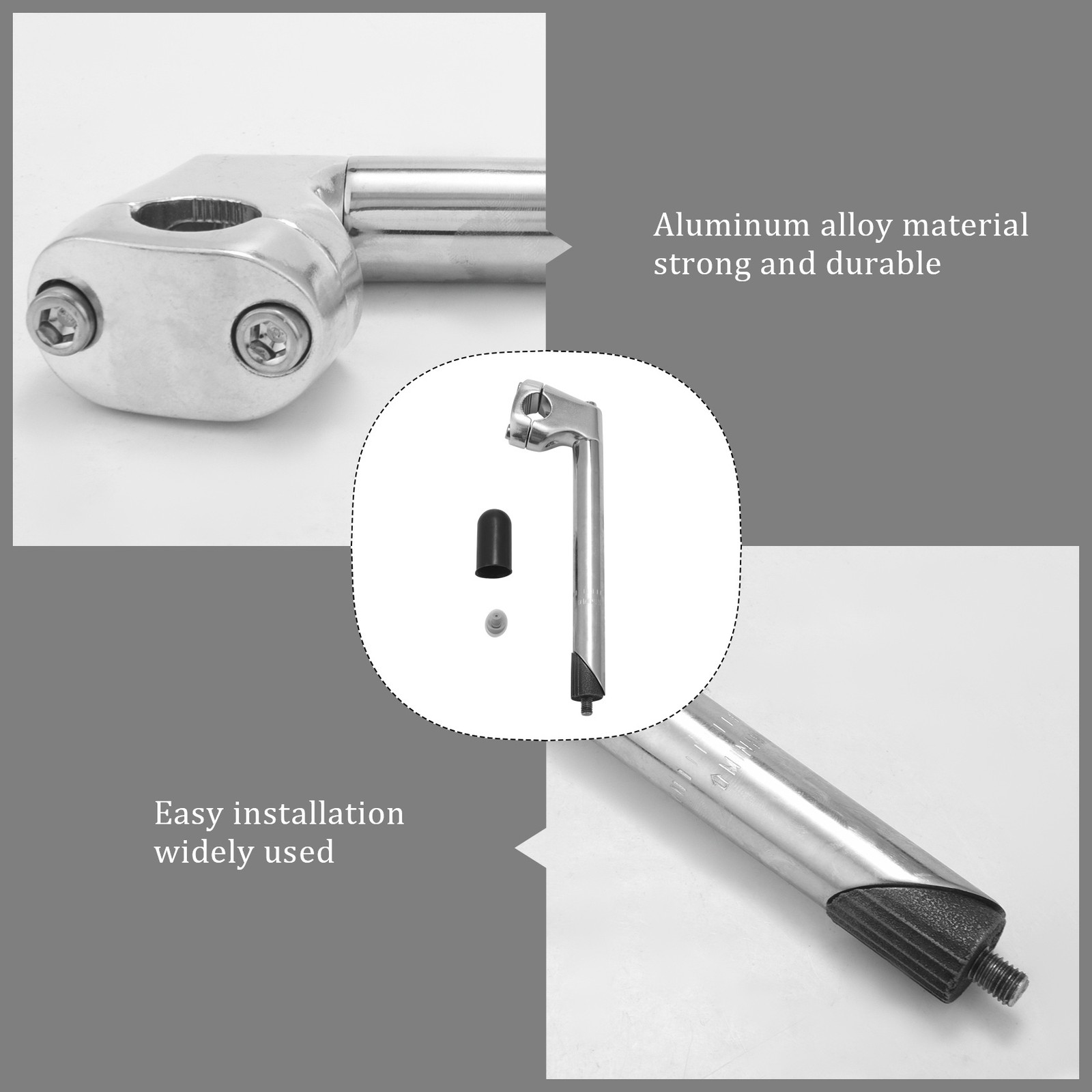 22.2MM Bike Quill Stem, BMX Quill Stem Bike Handlebar Stem Riser Parts MTB4327
