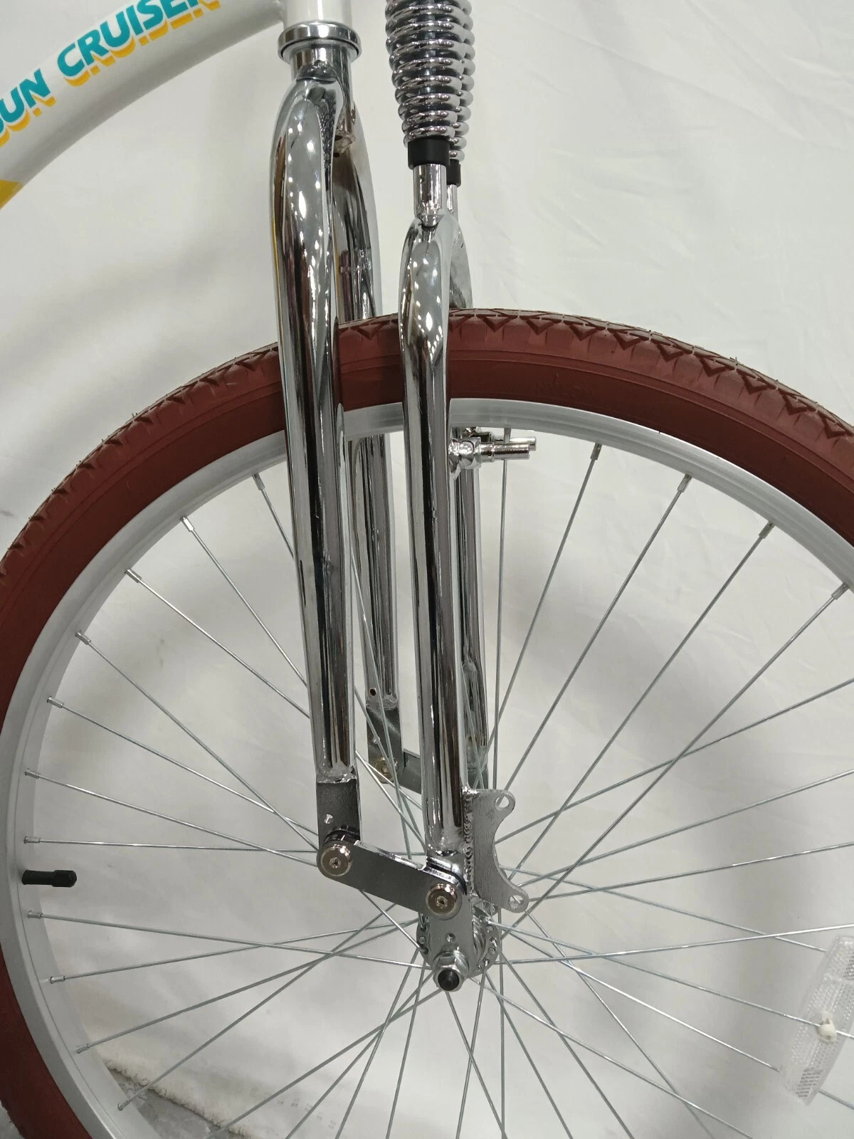 26 in Bicycle Springer Suspension Fork 1″ Threaded, Chopper Bike Classical Fork
