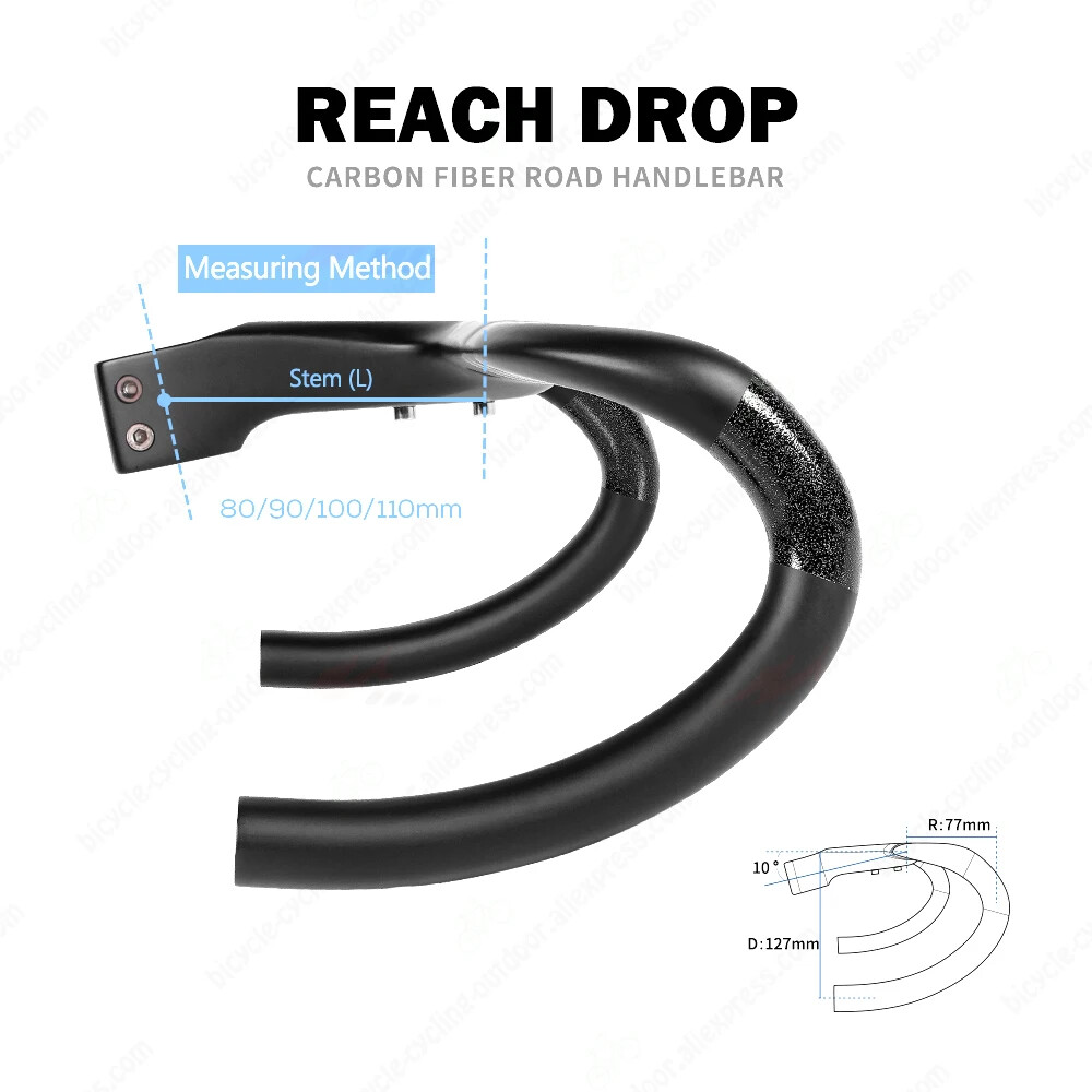 Road Bike Integrated Handlebar Cable Di2 Full Carbon Bicycle Handlebar 28.6MM