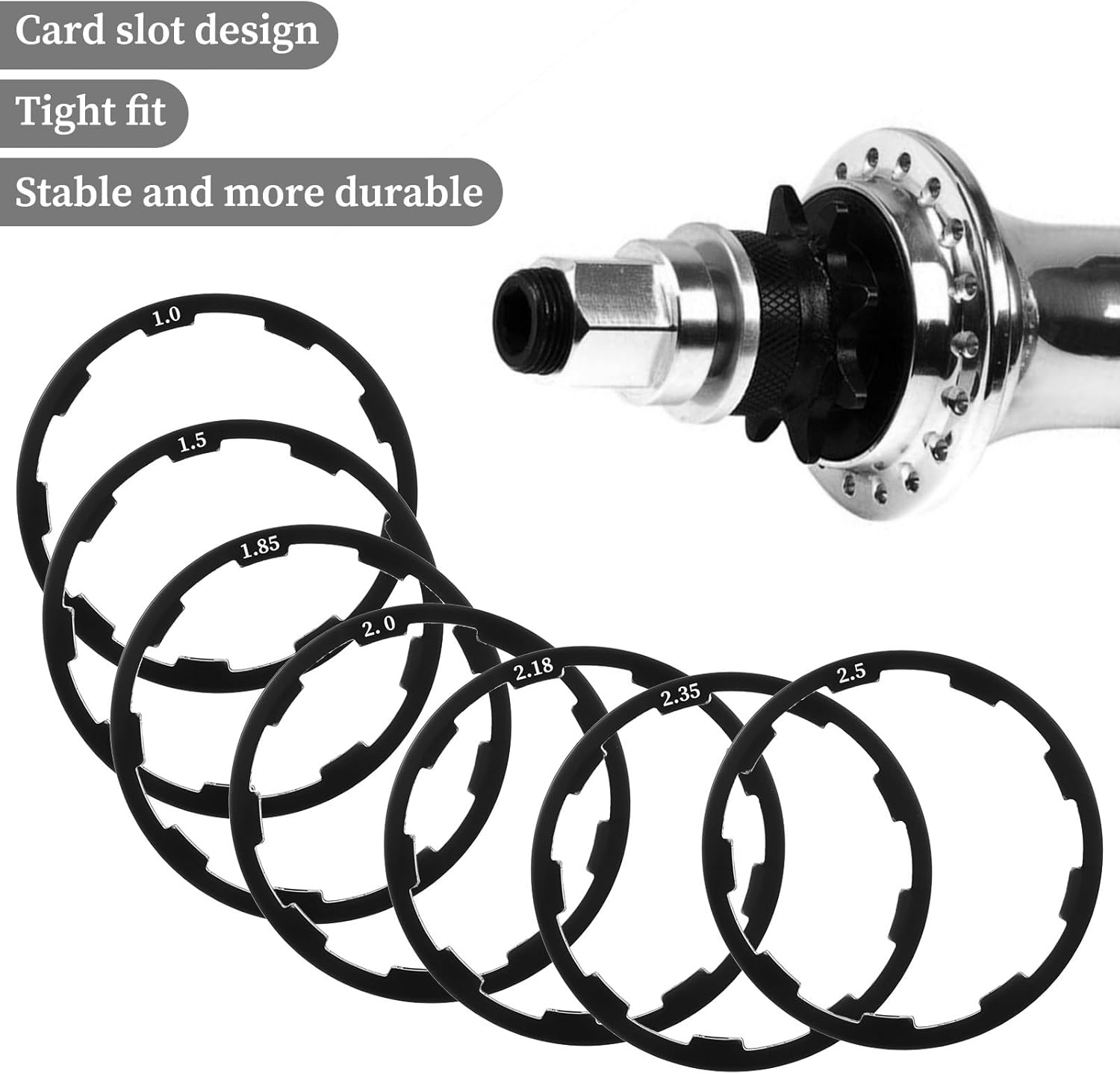 Aluminum Alloy Bike Cassette Spacer Set for 7-11 Speed Bottom Brackets