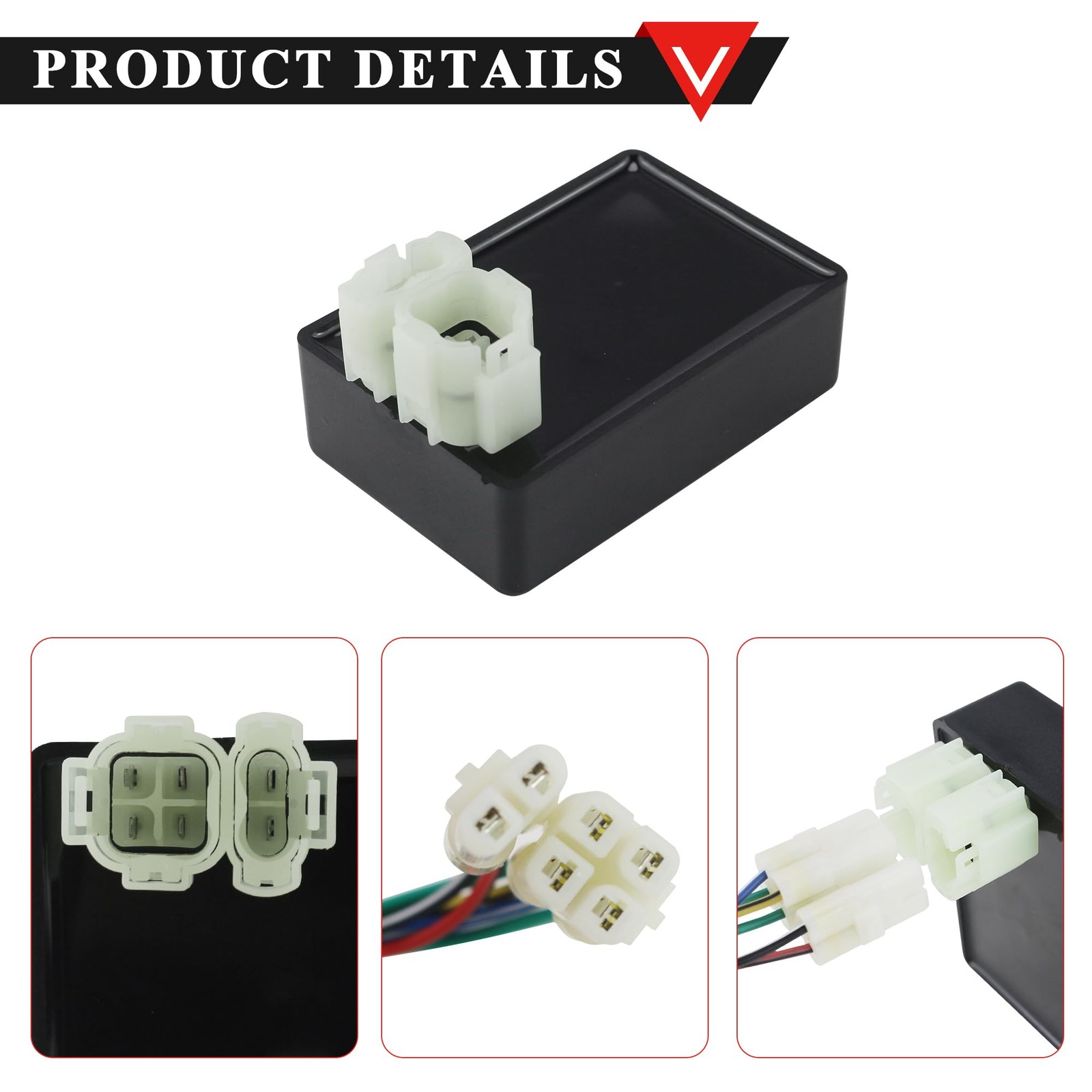 PRO BAT DC 6-pin CDI Module with 4+2 Pins CDI Cable Wire Harness Plug for GY6 50