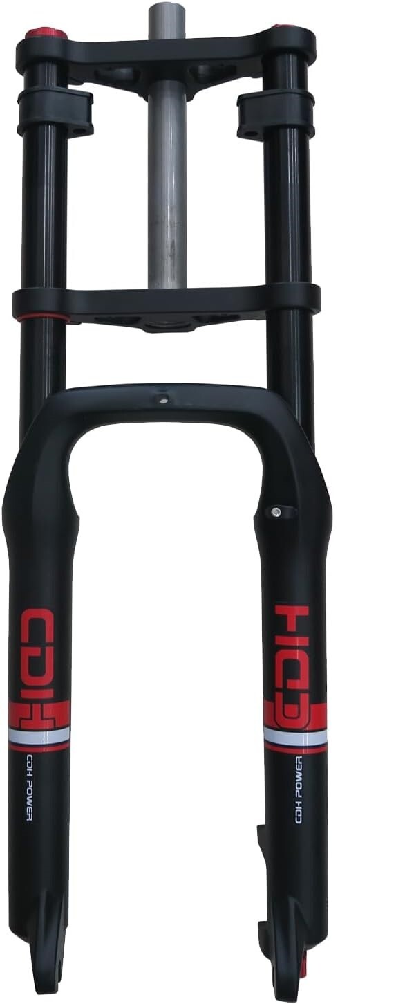 26*4.0″ Bike Fork Air Suspension Fork Double Shoulder & 44-55mm Tapered Headset