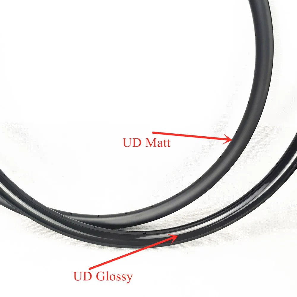 700C Road Bike Carbon Rim 26mm Width Tubular V Brake Disc Brake Rim Matt/Gloss