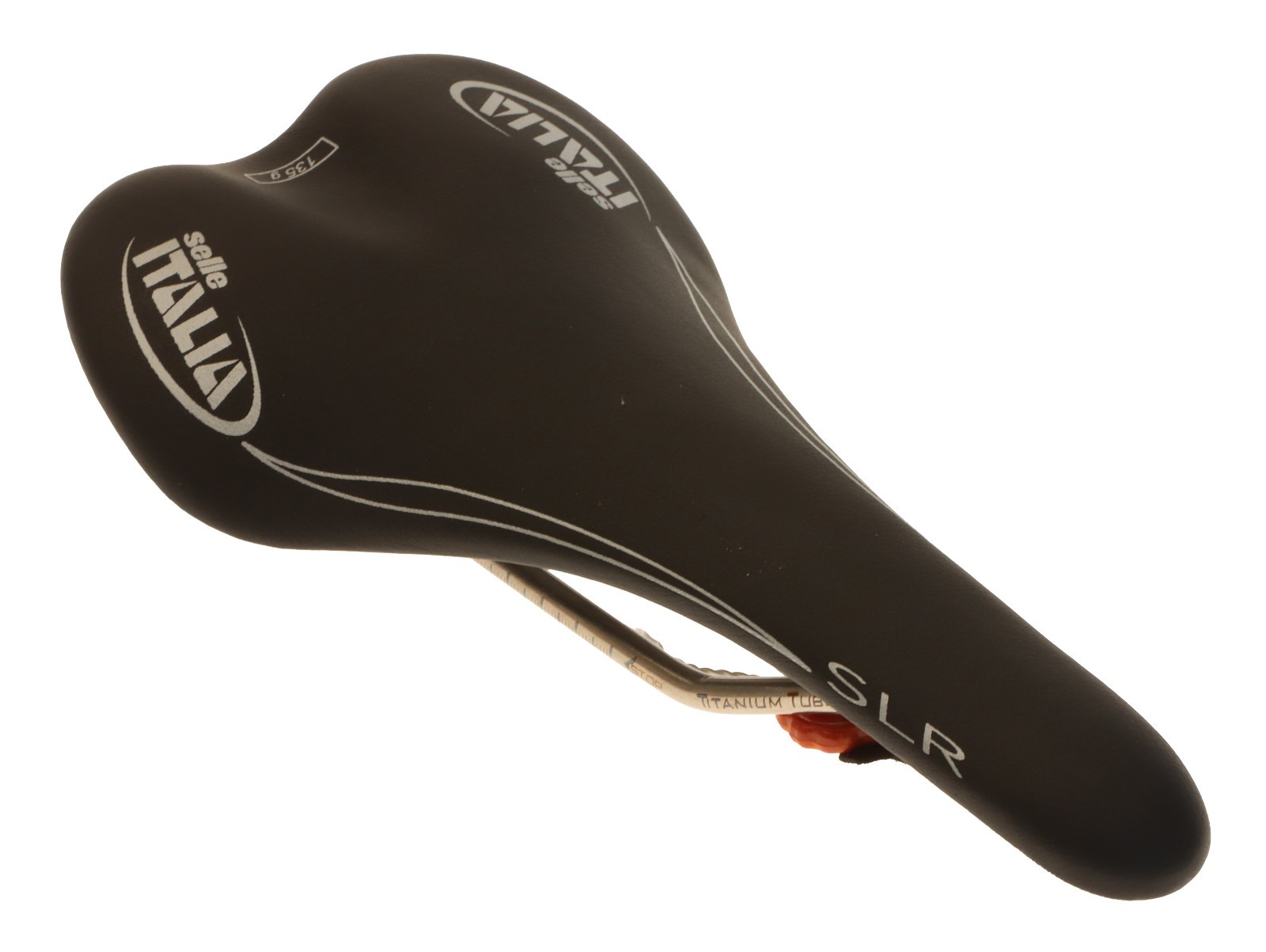 Selle Italia SLR Saddle Carbon Fiber Titanium Rails Black Leather NIB NOS NEW