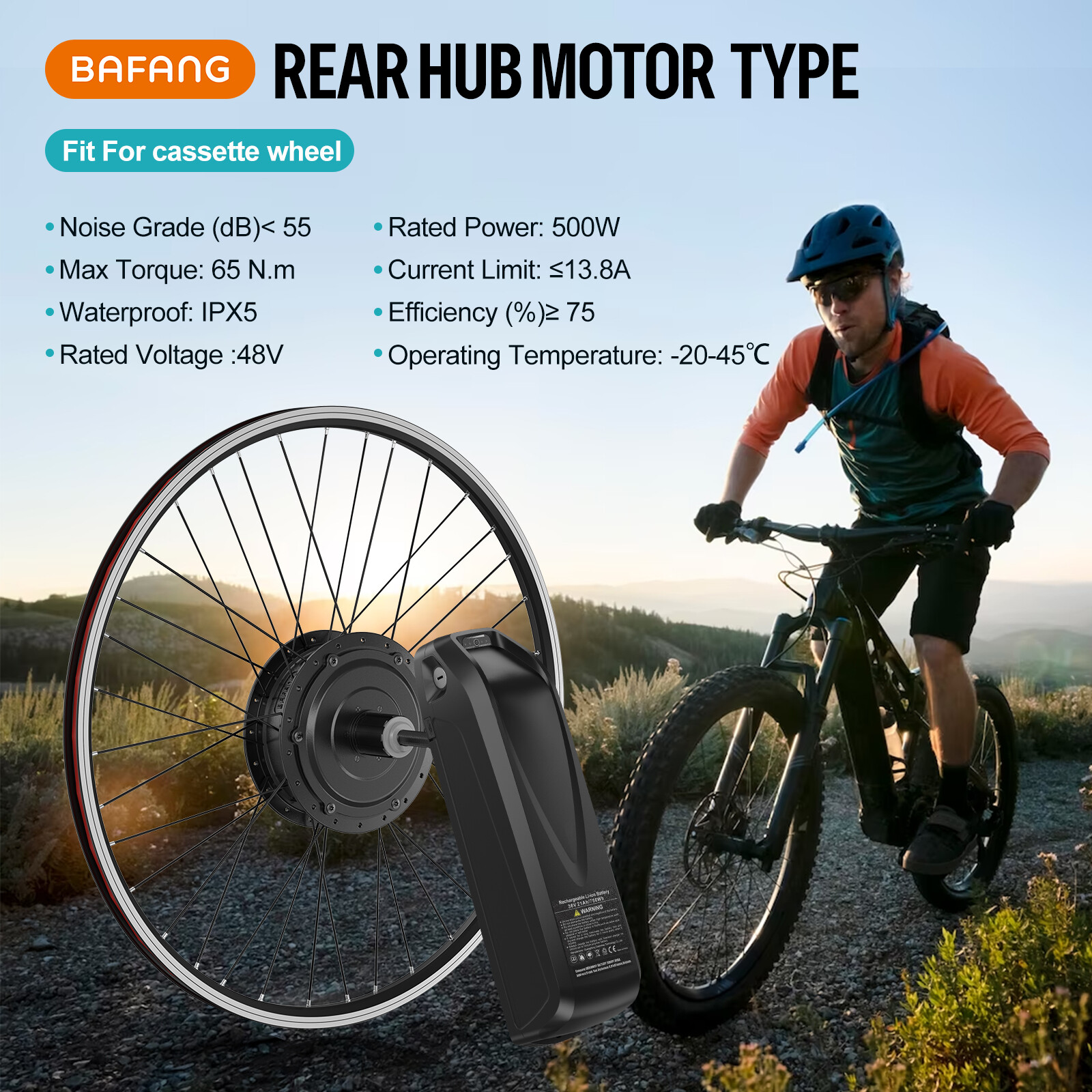 48V 500W Electric Bicycle 26″ 27.5″ 700C Rear Wheel Motor E-bike Conversion Kit