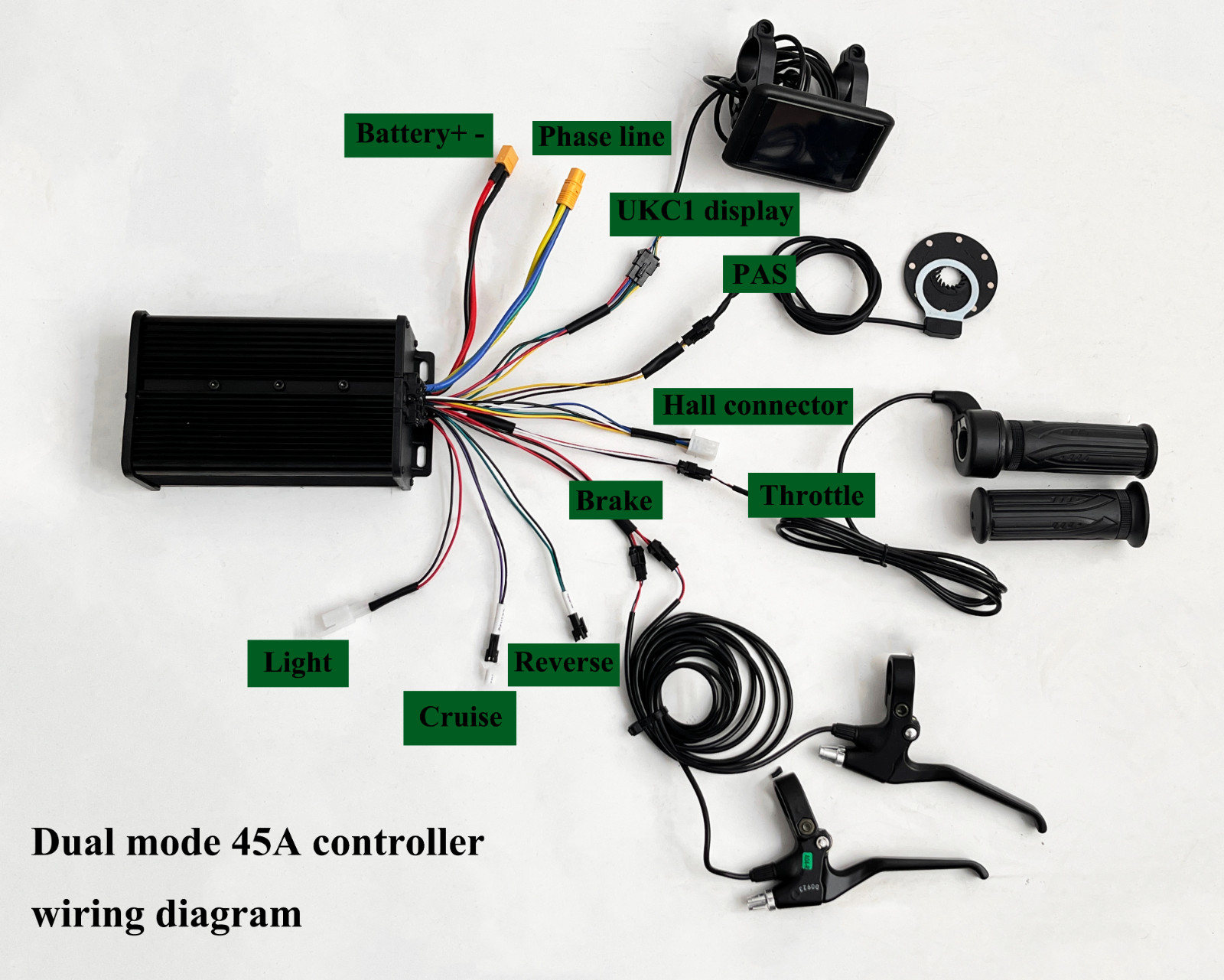 US stock:135/170mm(F/R) 72v 2000w conversion kit with Sabvoton 72V45A controller