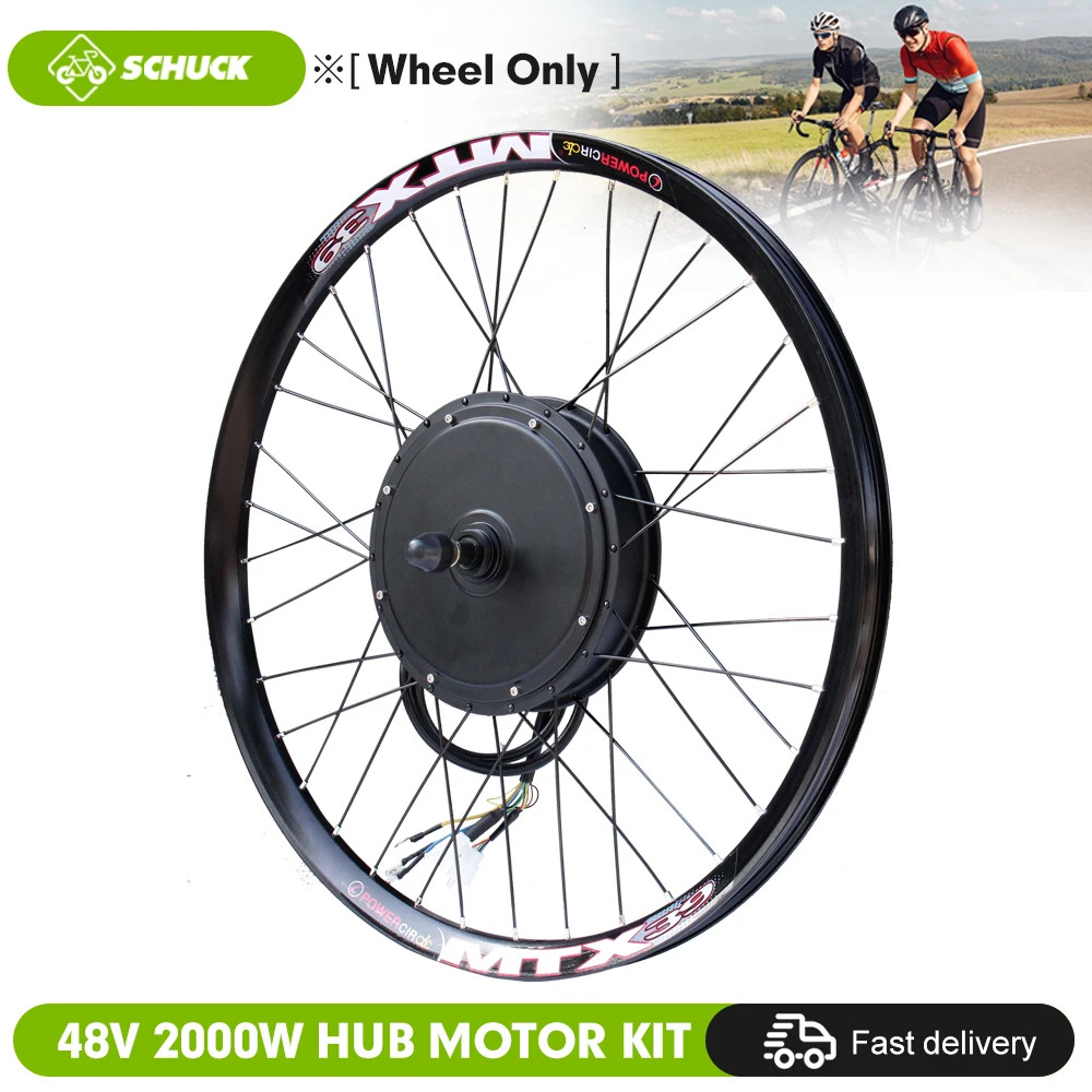 Mountain Electric Bike 48V 2000W Brushless Gearless Rear Rotate Hub Motor Wheel