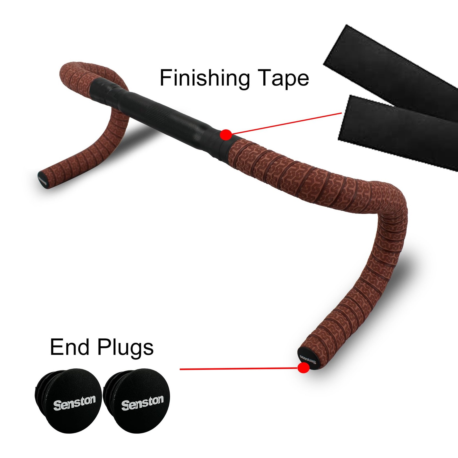 PU Bicycle Handle Wraps Tape Road Bike Handlebar Tapes Cycling Grip , 2 Rolls,