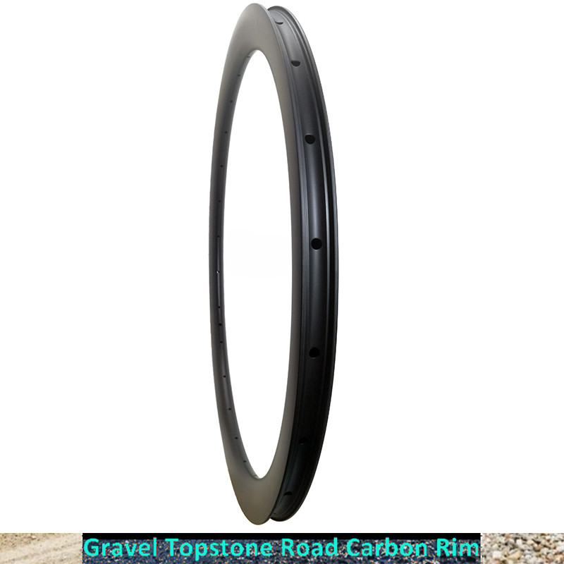 700C Gravel Road Bike Rims Carbon Fiber Tubeless Clincher Rims Disc or V Brake