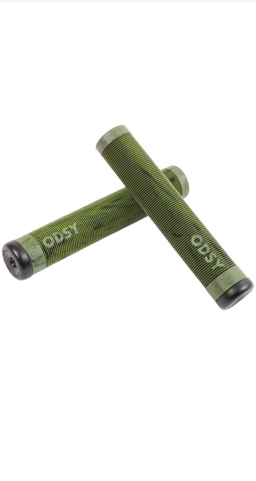 Odyssey BROC Grips – Black/Green Swirl BMX Bike Grips Sunday Odyssey Cult Primo