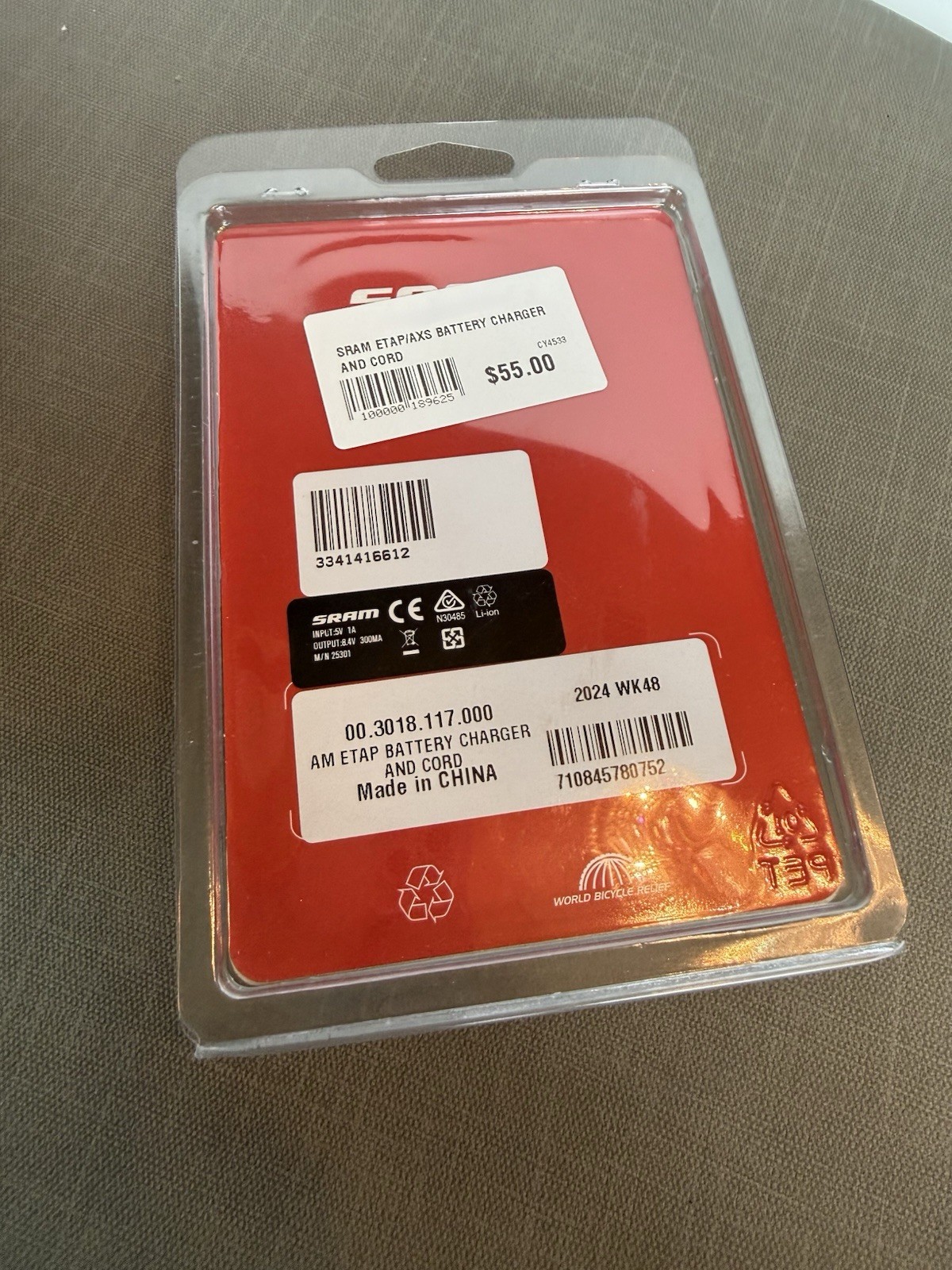 SRAM eTap/AXS Battery Charger & Cord, AUTHENTIC, 00.3018.117.000, BRAND NEW