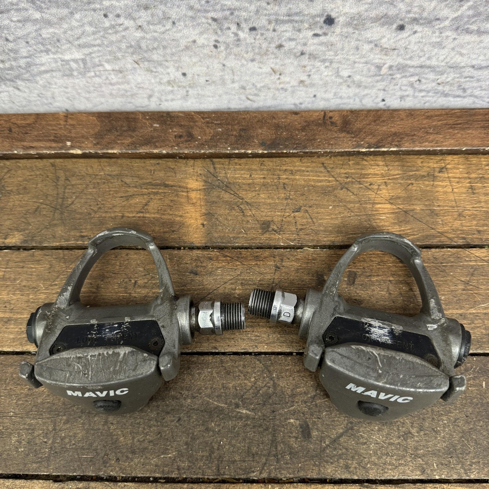 Vintage Mavic Clipless Road Racing Bike Pedals 9/16 Gray Pair 470g LOOK