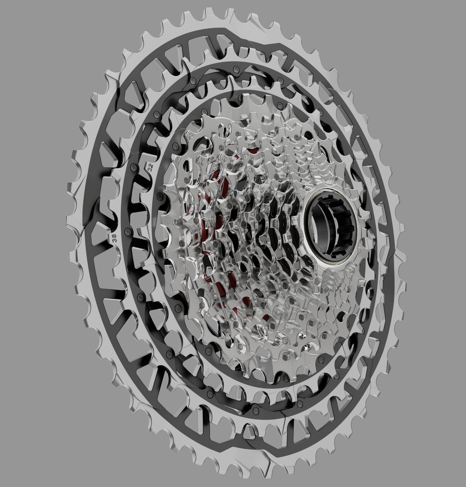 SRAM Force XPLR XG-1371 Cassette – 13-Speed, 10-46t, For XDR Driver, Silver, E1