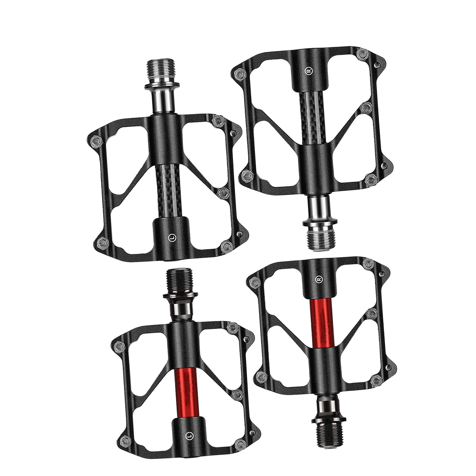 Bike Pedals Titanium Axle Carbon Fiber Road & Folding Bicycle 3 BearingsmYVI