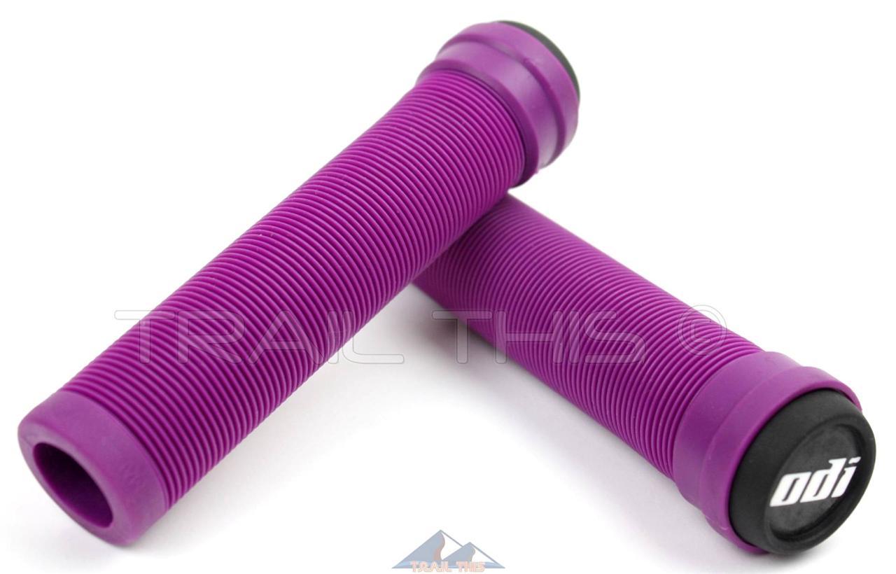 ODI Soft Flangeless Purple Longneck Grips Softies for BMX Bikes & Scooters 135mm