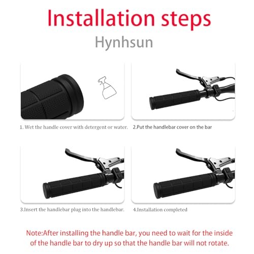 Bike Handlebar Grips 2 Pairs,Kids Non-Slip-Rubber Bicycle Handlebar Grips,