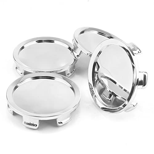 4PCS 75mm Wheel Center Caps OD 74.5mm / 2.93″, ID 70mm / 2.75″ Chrome