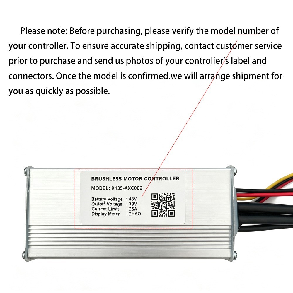 Brushless Motor Controller X135-AXC002 48V 25A Electric Bike Conversion Kit 2HAO