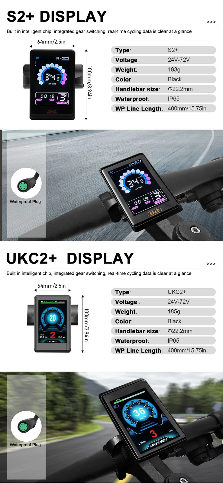 Electric Bicycle Display Waterproof for BBS02B BBS01B BBSHD BBS Mid Drive Motor