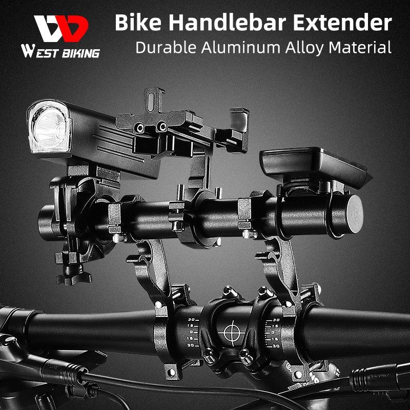 MTB Bike Handlebar Extender Bracket Extension Bicycle Headlight GPS Holder Mount