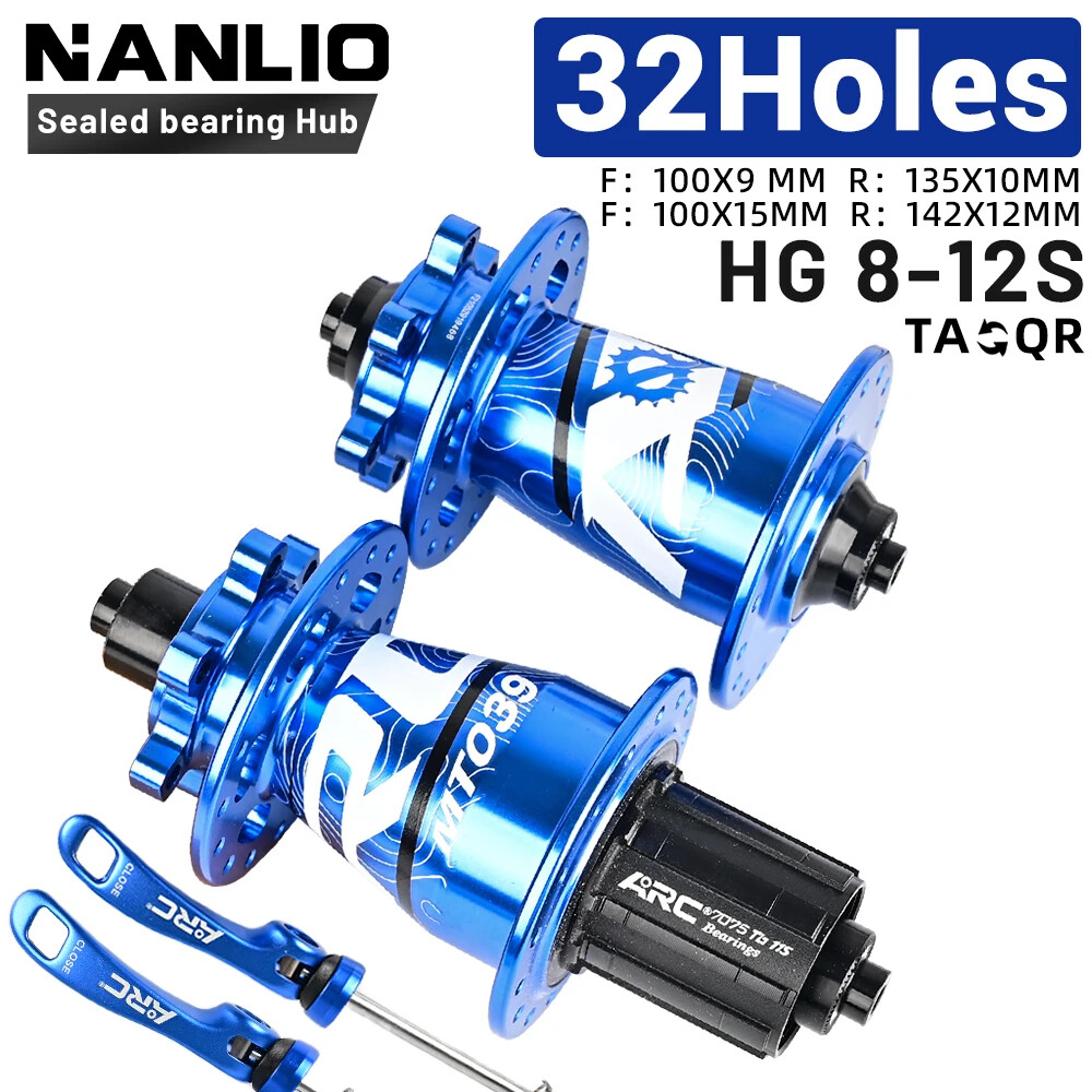 MTB Bicycle Front Rear Hubs 6 Pawls 114 Clicks Sealed Bearings Hubs HG Freehub