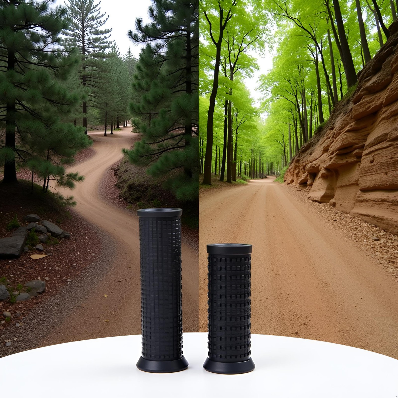 2PCS Bike Long/Short Handlebar Grips for Twising Shifter, Shockproof Anti Sli…