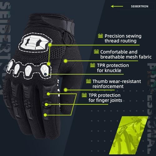 Seibertron Unisex BMX MX ATV MTB Racing Mountain Bike Bicycle XS Adult Black