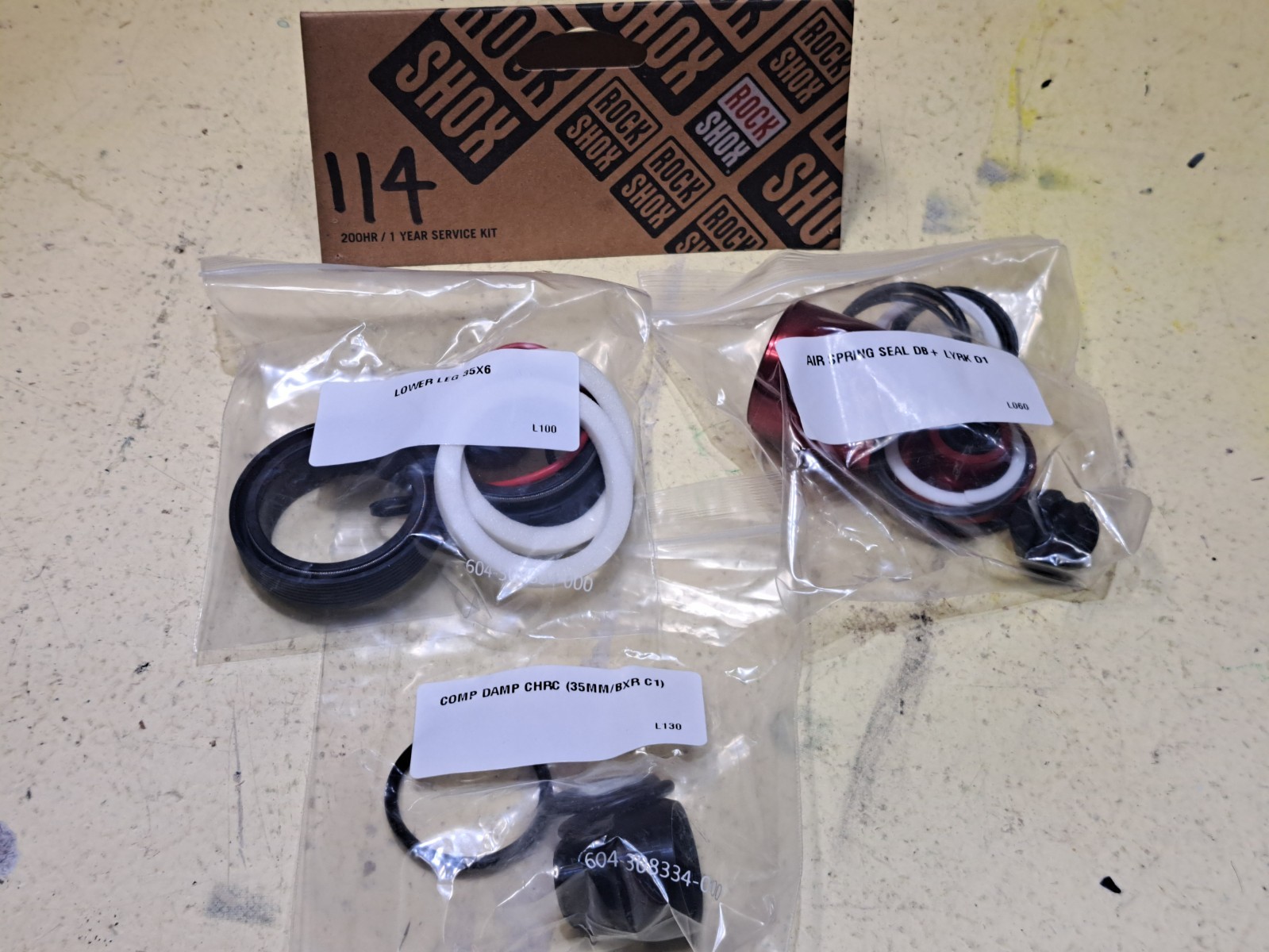 RockShox Fork Service Kit – 200 Hour/1 Year, Lyrik Base D1 (2023+)