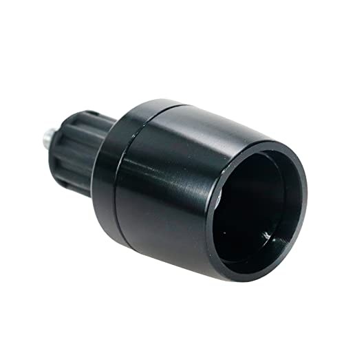 2 Pcs Motorcycles Conical Aluminum Handlebar End 1.2in (Dia)x 1.2in (L) Black